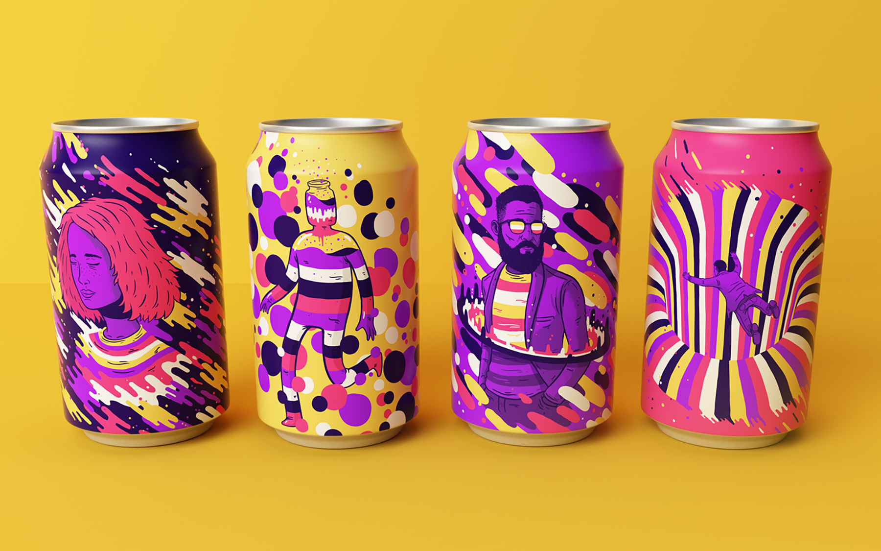 Canned beverage, packaging design，