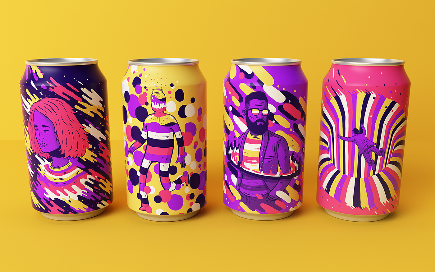 Canned beverage, packaging design，