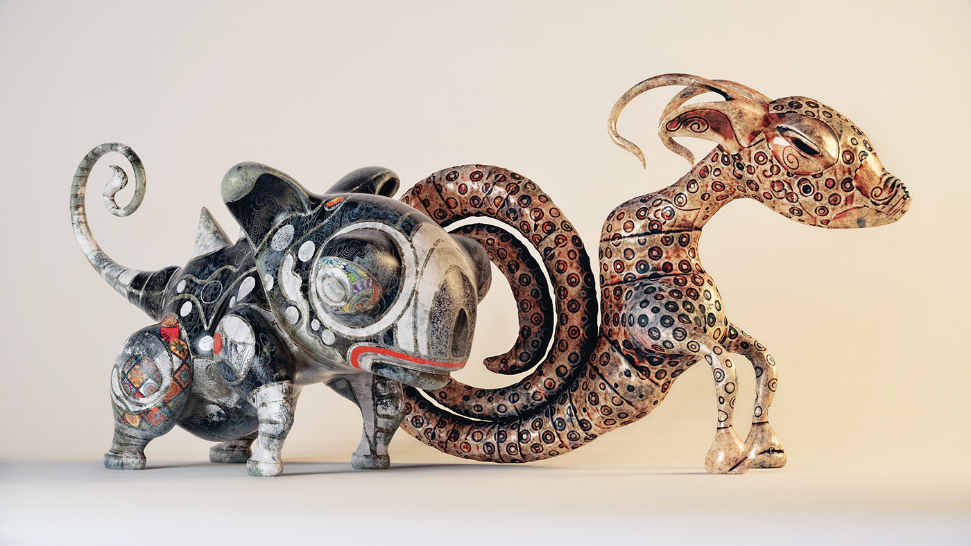 Color painting，animal，fish，bird，Collection，