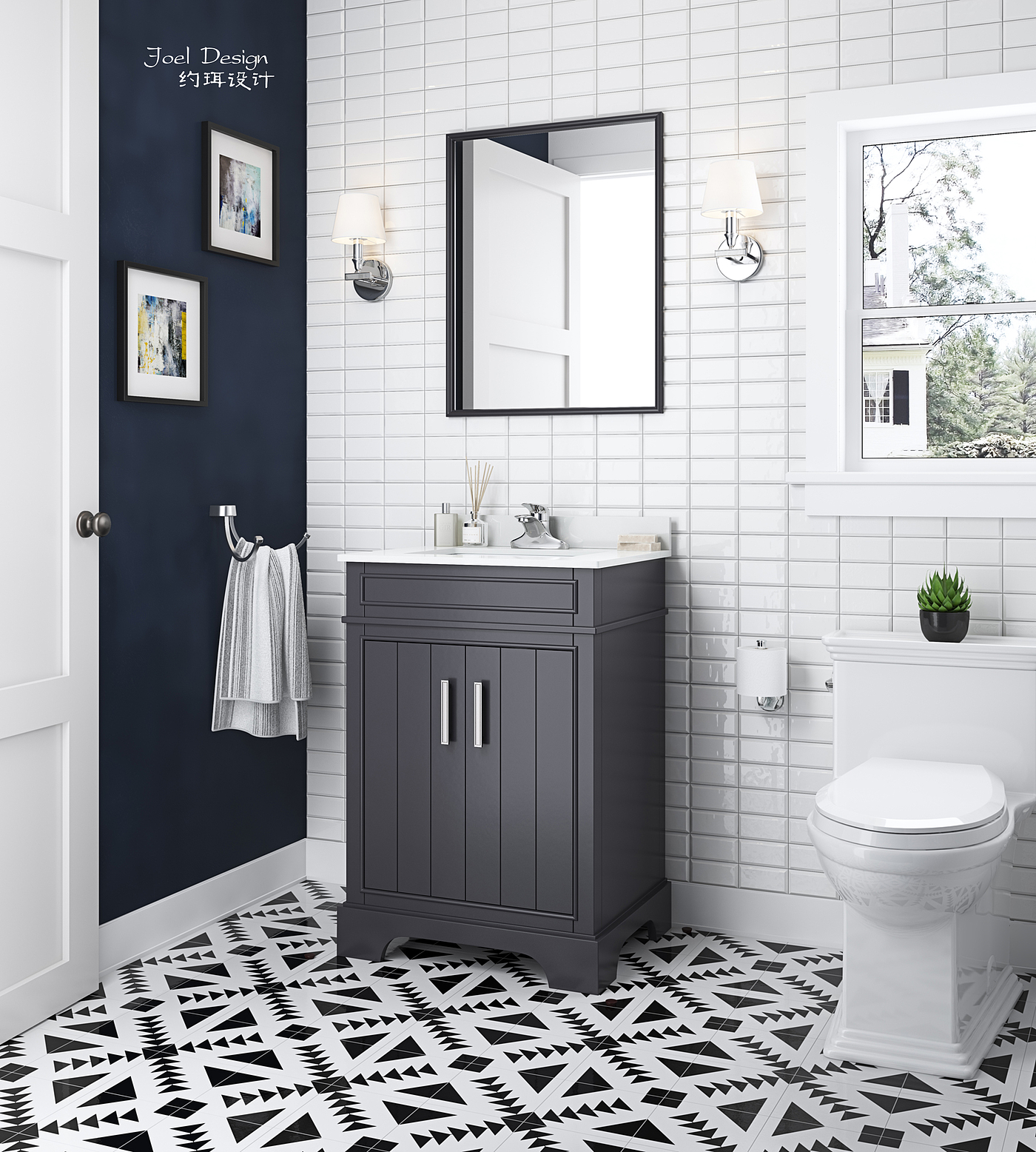 Bathroom cabinet，Bathroom space，modeling，3d，