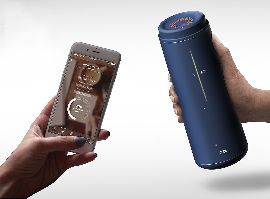 Smart coffee cup，app，Excessive reminder，Prevent scalding，