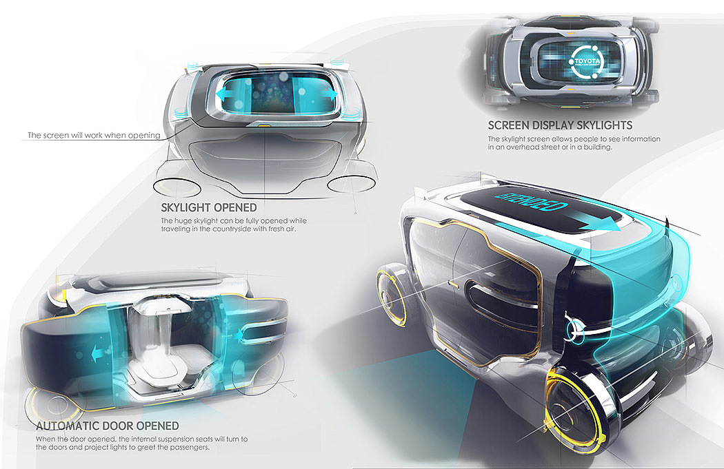 toyota，Smart car，Driverless car，Concept car，