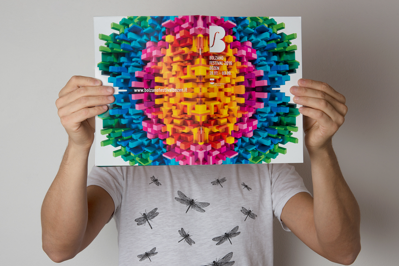 David Falzone，Brand promotion，poster，wood，Bolzano Festival，