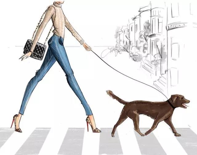 fashion，Illustration，full dress，Design，female sex，