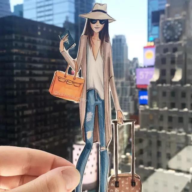 fashion，Illustration，full dress，Design，female sex，