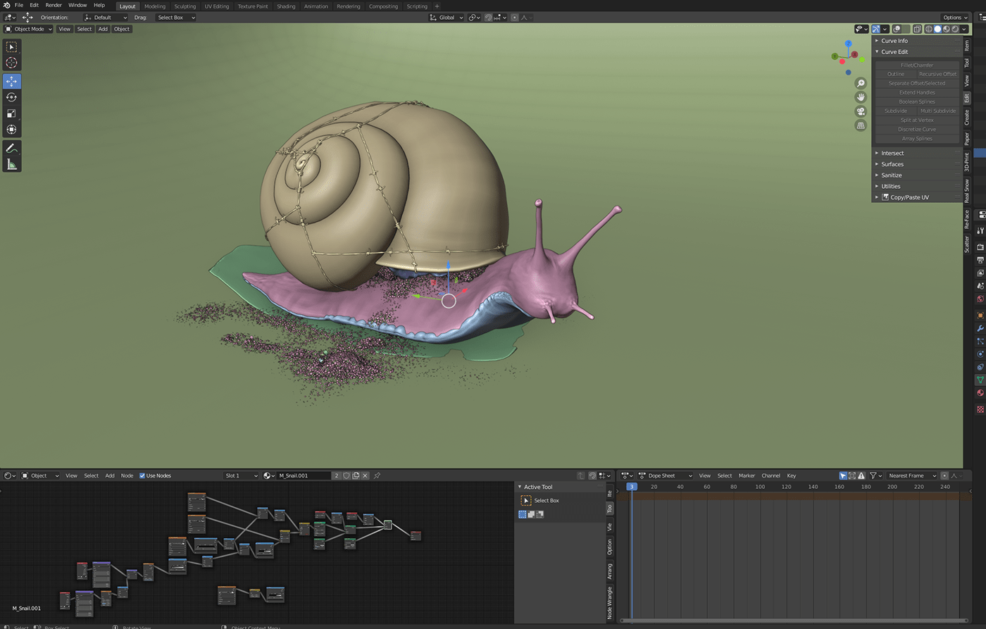 Terrarium Snail，Lightfarm Studios，3D art，