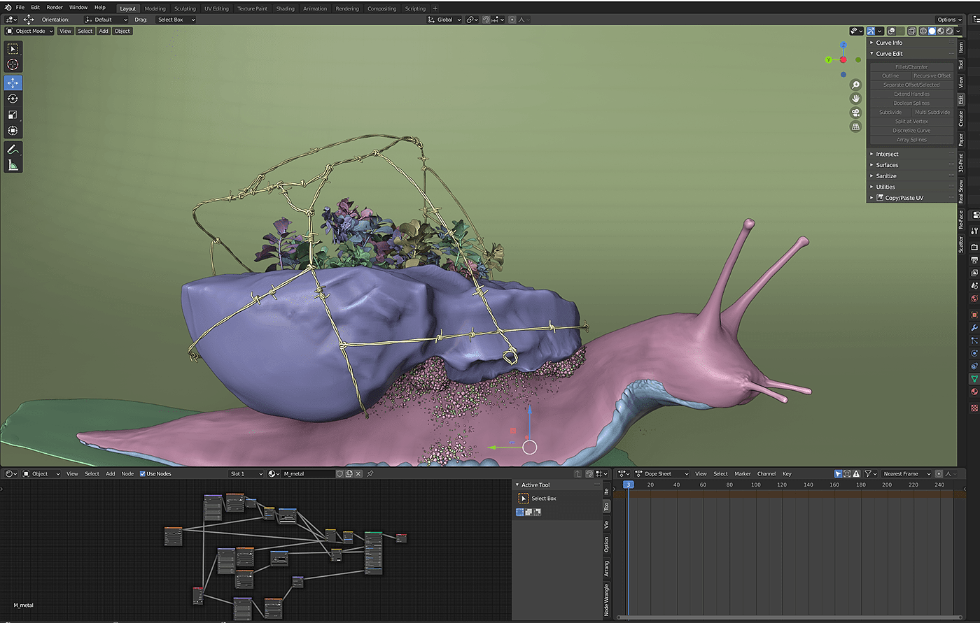 Terrarium Snail，Lightfarm Studios，3D art，