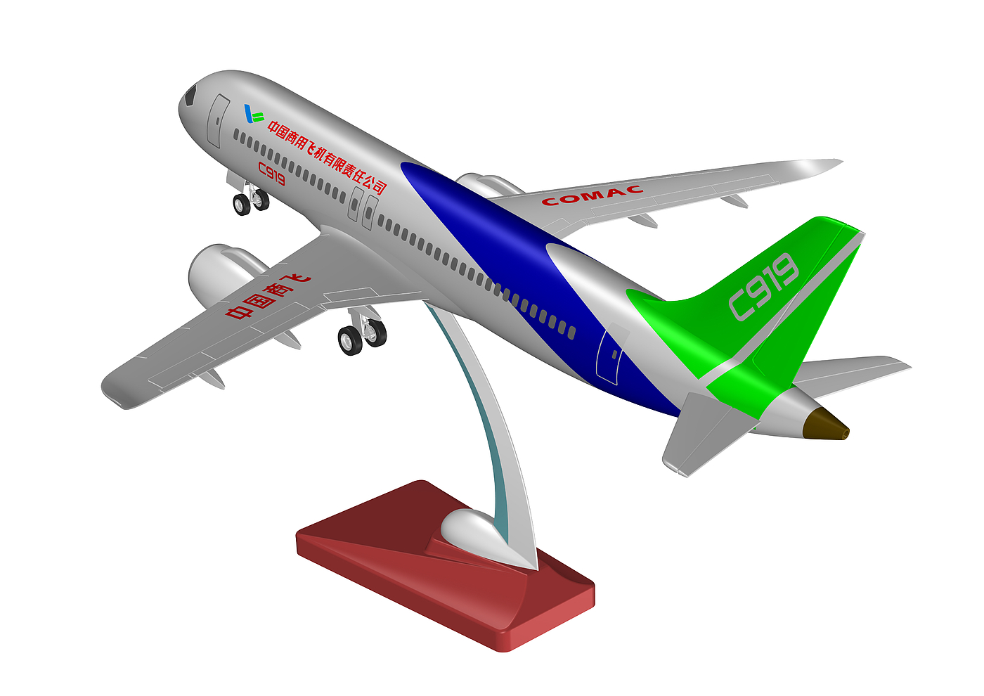 C919，model airplane，aircraft，vehicle，