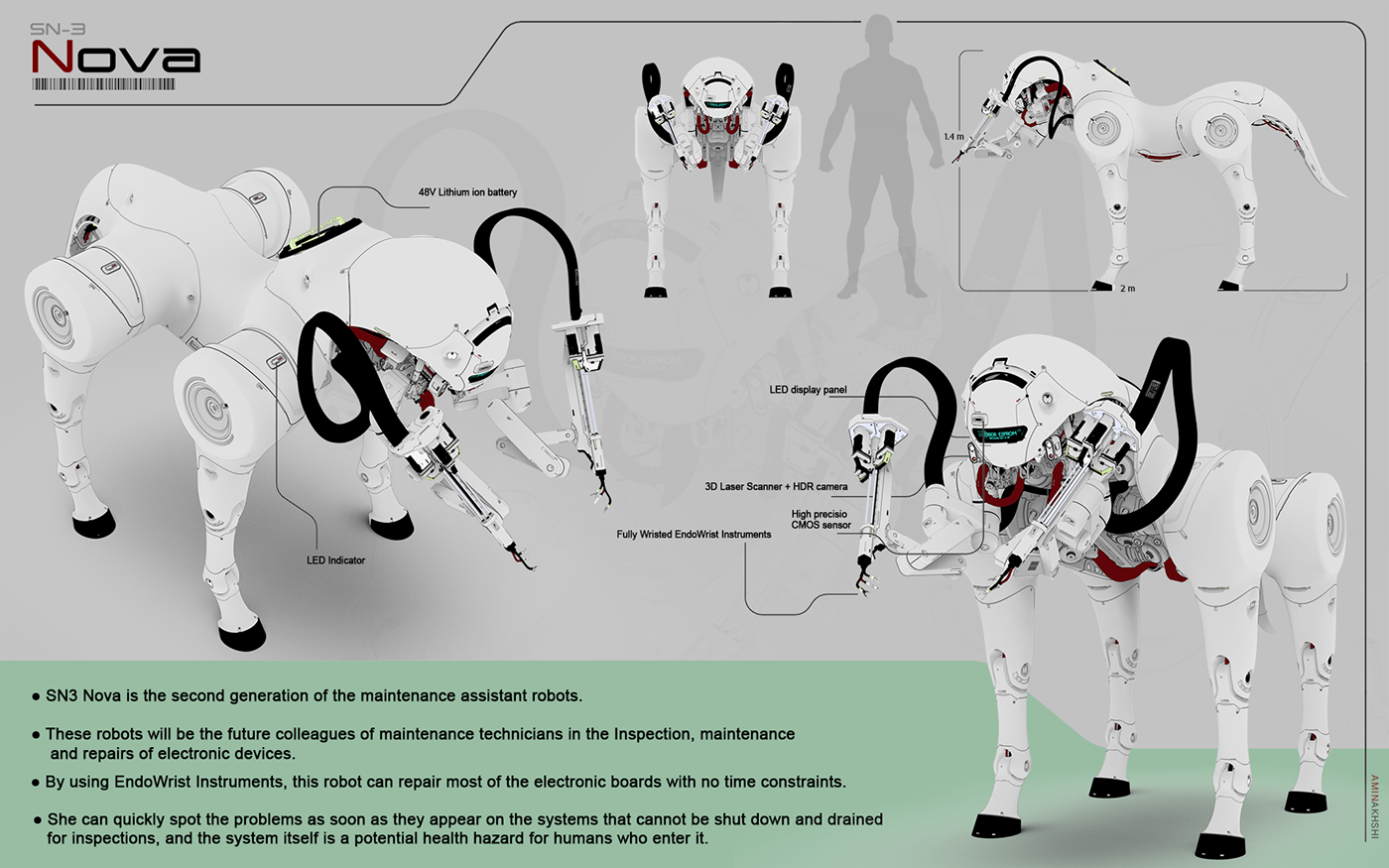 SN-3 Nova，Amin Akhshi，robot，