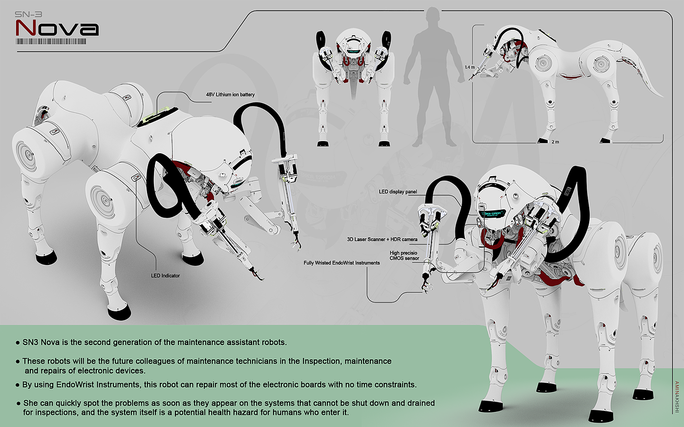 SN-3 Nova，Amin Akhshi，robot，