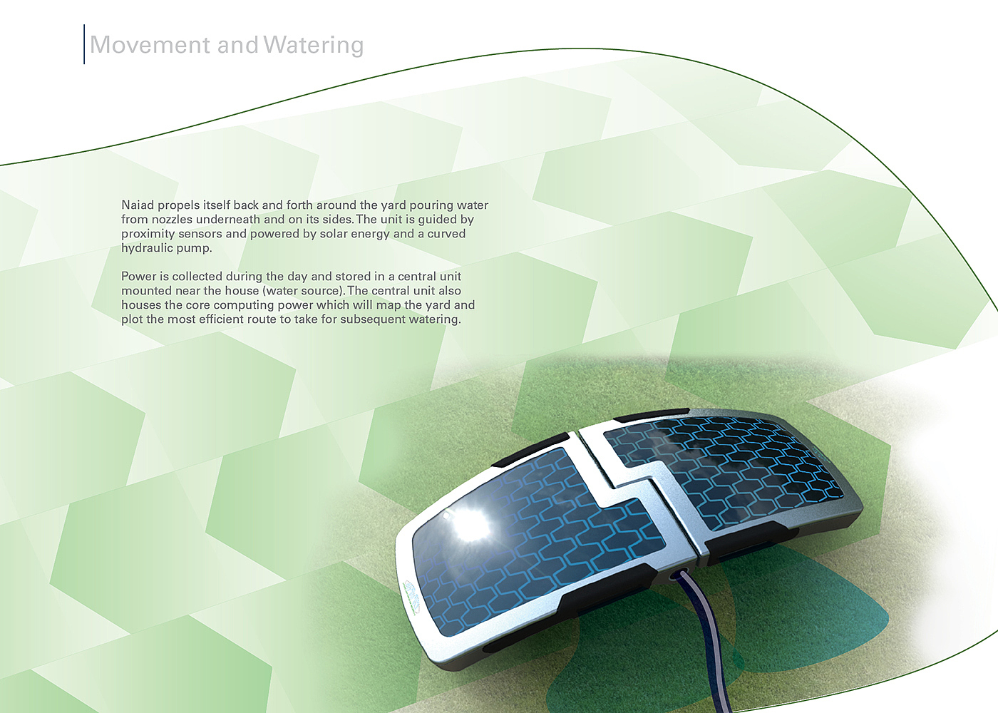 Blake Johnson，Naiad，Watering robot，lawn，water conservation，