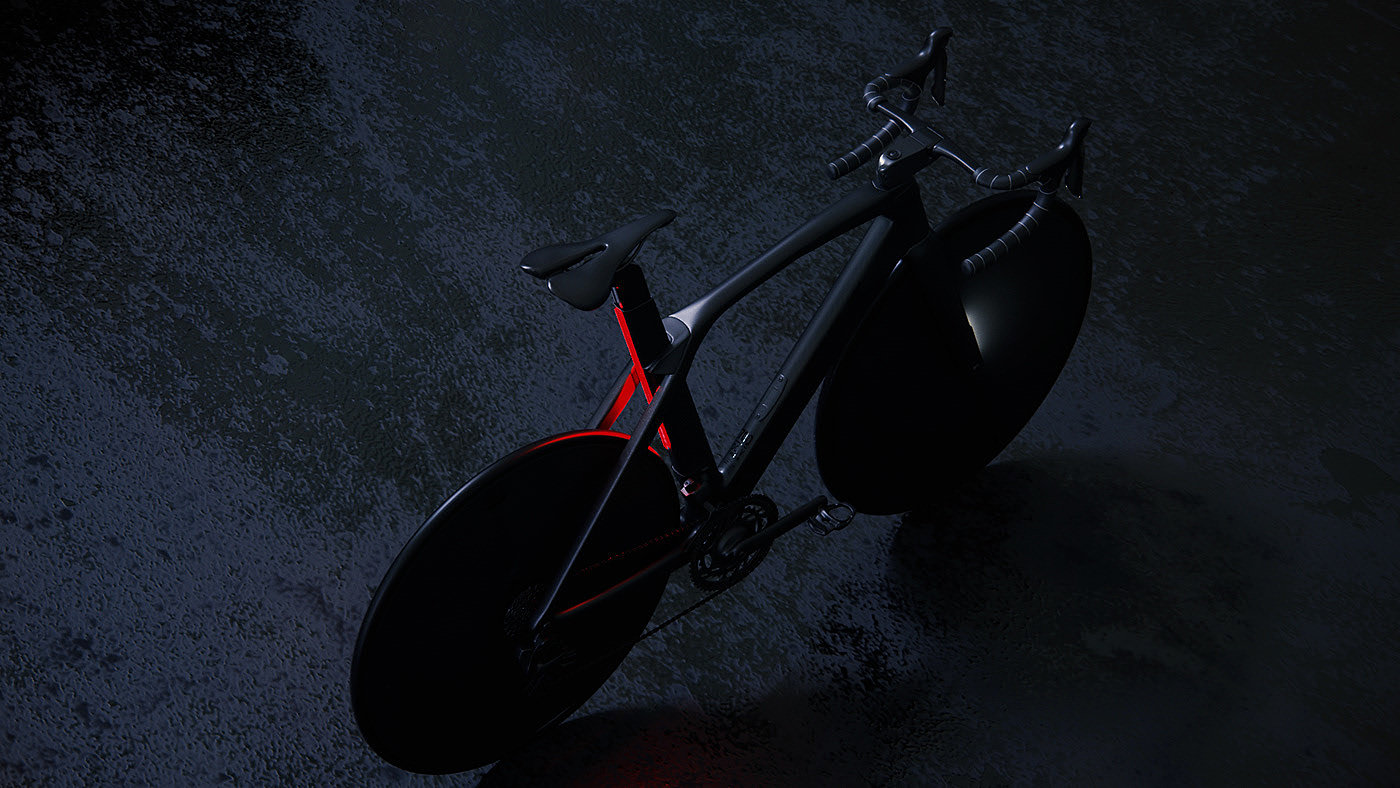 Bicycle，black，racing，visualization，