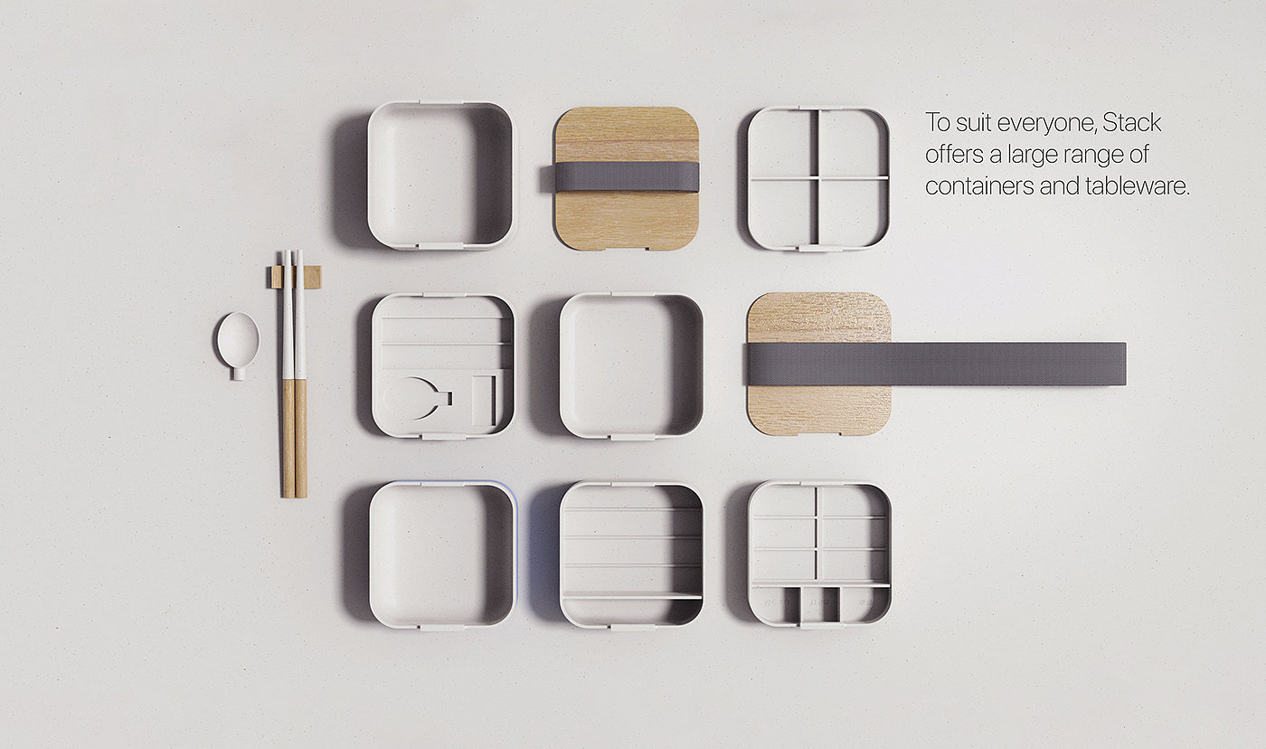 food，Lunch box，modularization，Simplicity，