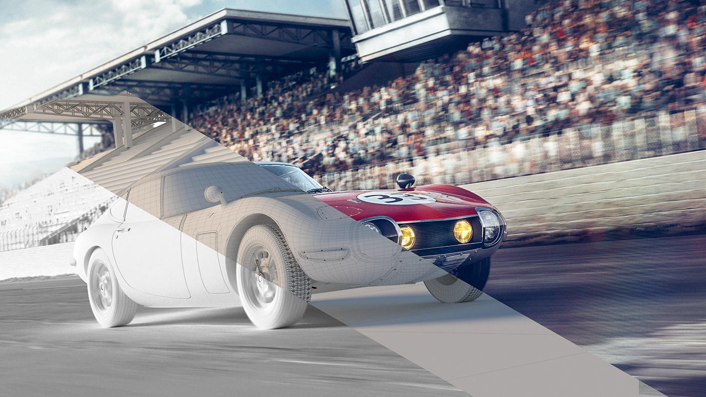 automobile，cgi，toyota，3d，