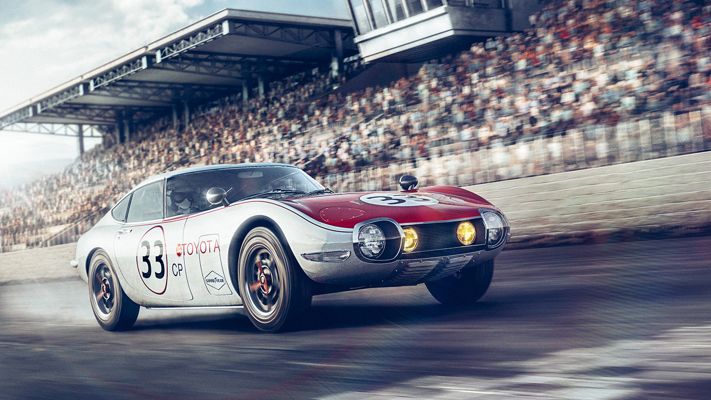 automobile，cgi，toyota，3d，