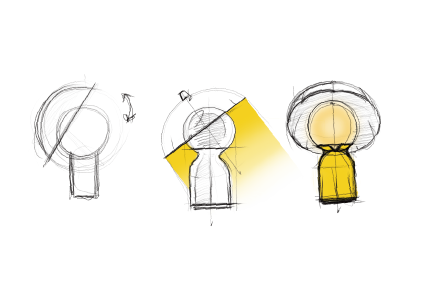 Desk lamp，Innocence，Art，yellow，