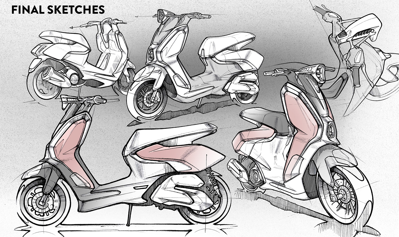 Scooter，yamaha，sketch，