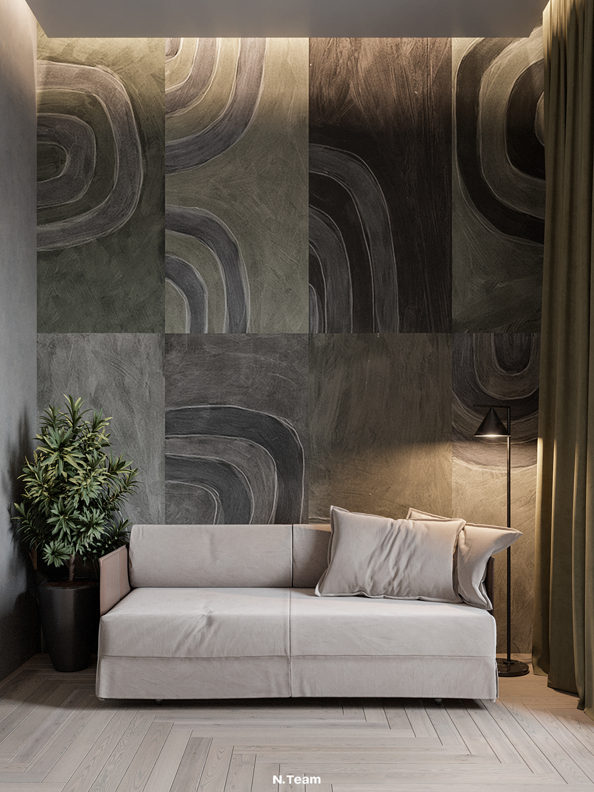 Interior design，3ds Max，Milan，cozy，