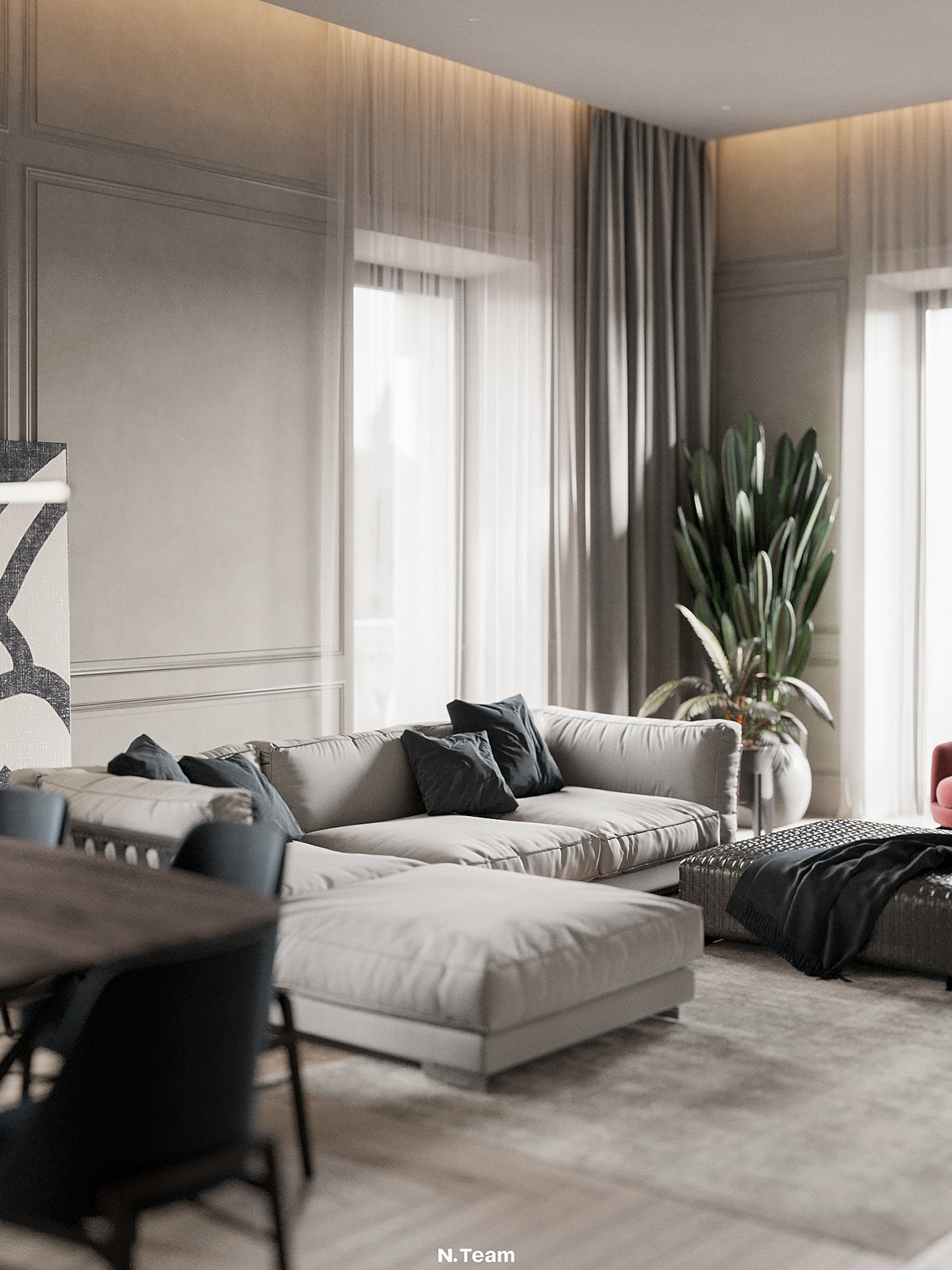 Interior design，3ds Max，Milan，cozy，