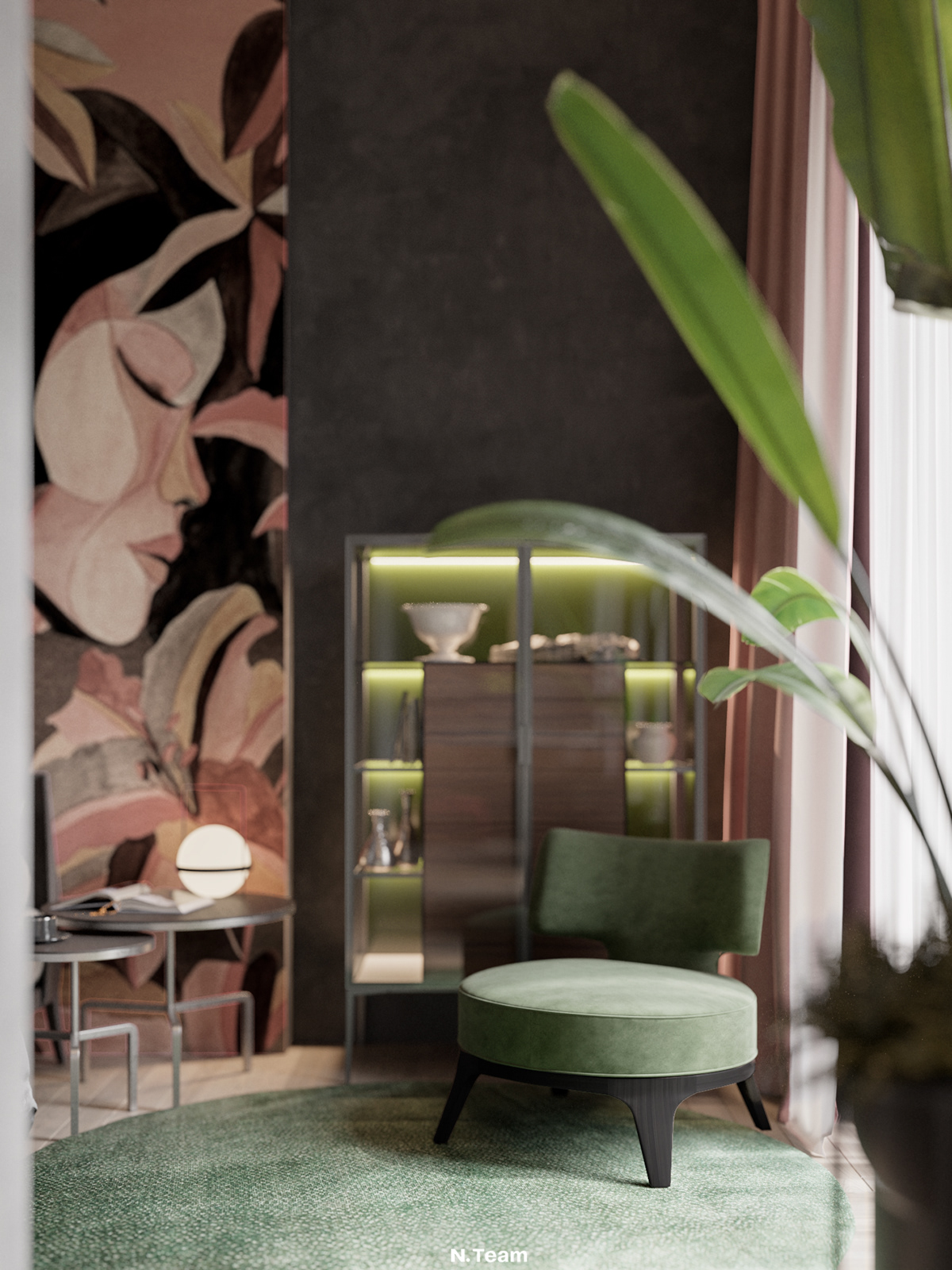 Interior design，3ds Max，Milan，cozy，