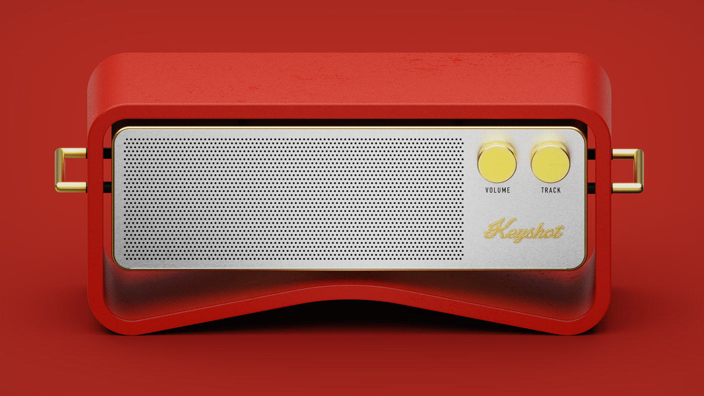 Bluetooth，loudspeaker box，c4d，Concept map，keyshot，