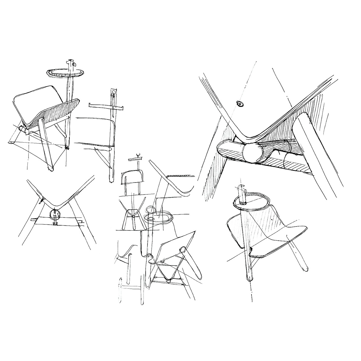 Magazine rack，Side table，Integrated，