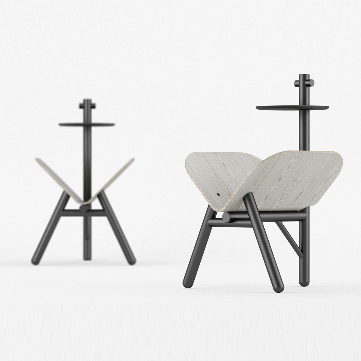 Magazine rack，Side table，Integrated，