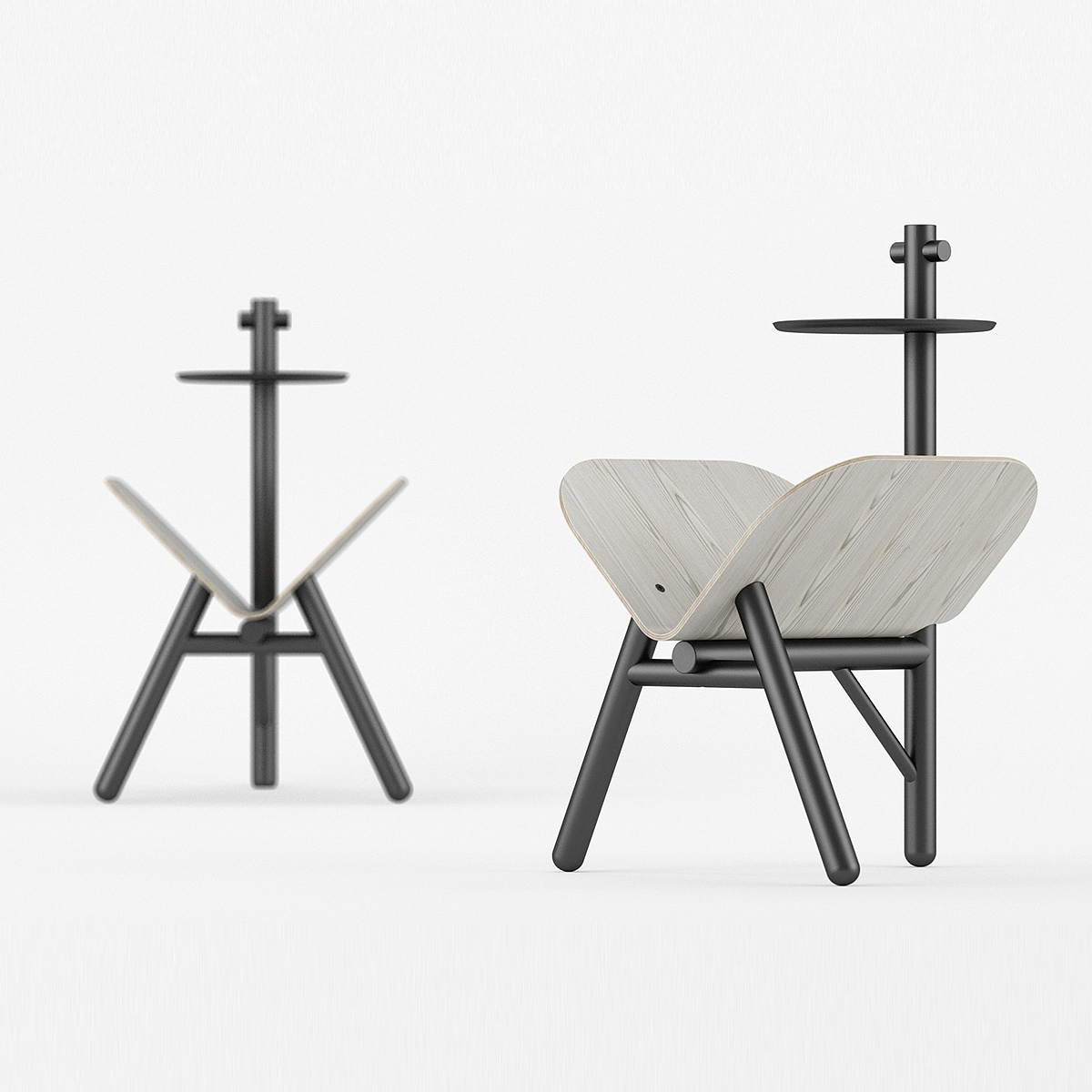 Magazine rack，Side table，Integrated，