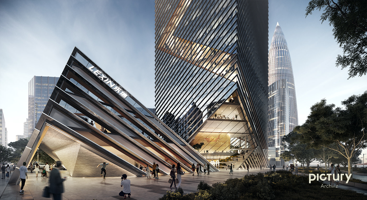 pictury+nbbj，skyscraper，Lexin headquarters，