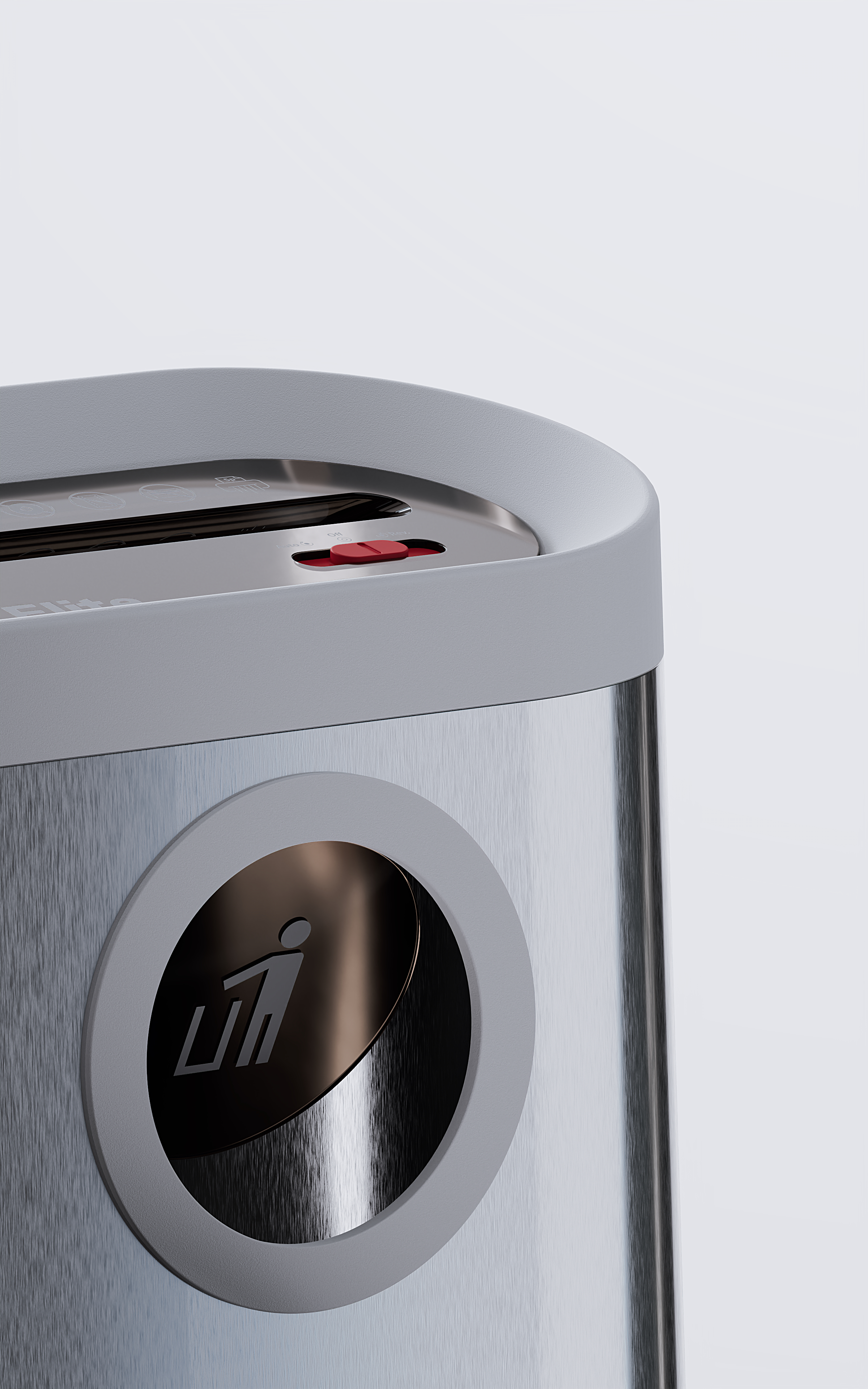 shredder，trash can，to work in an office，