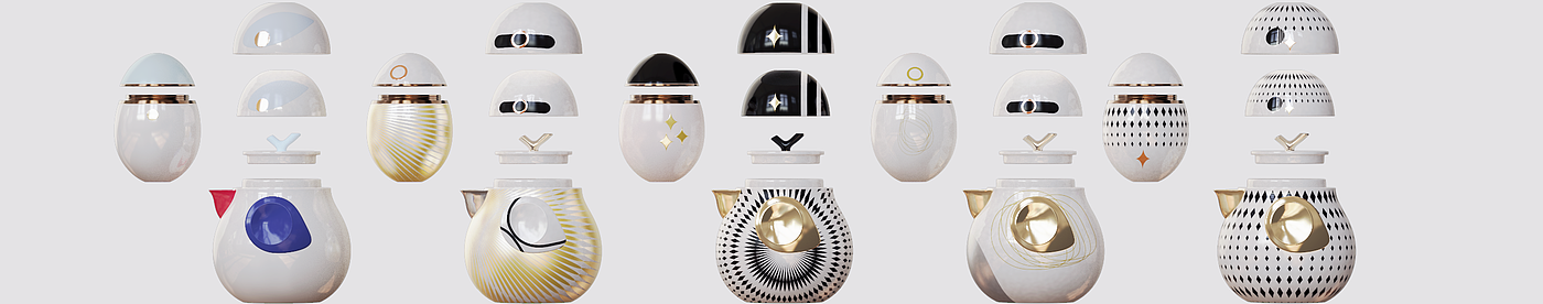 product design，industrial design，Tea set design，Portable teapot，