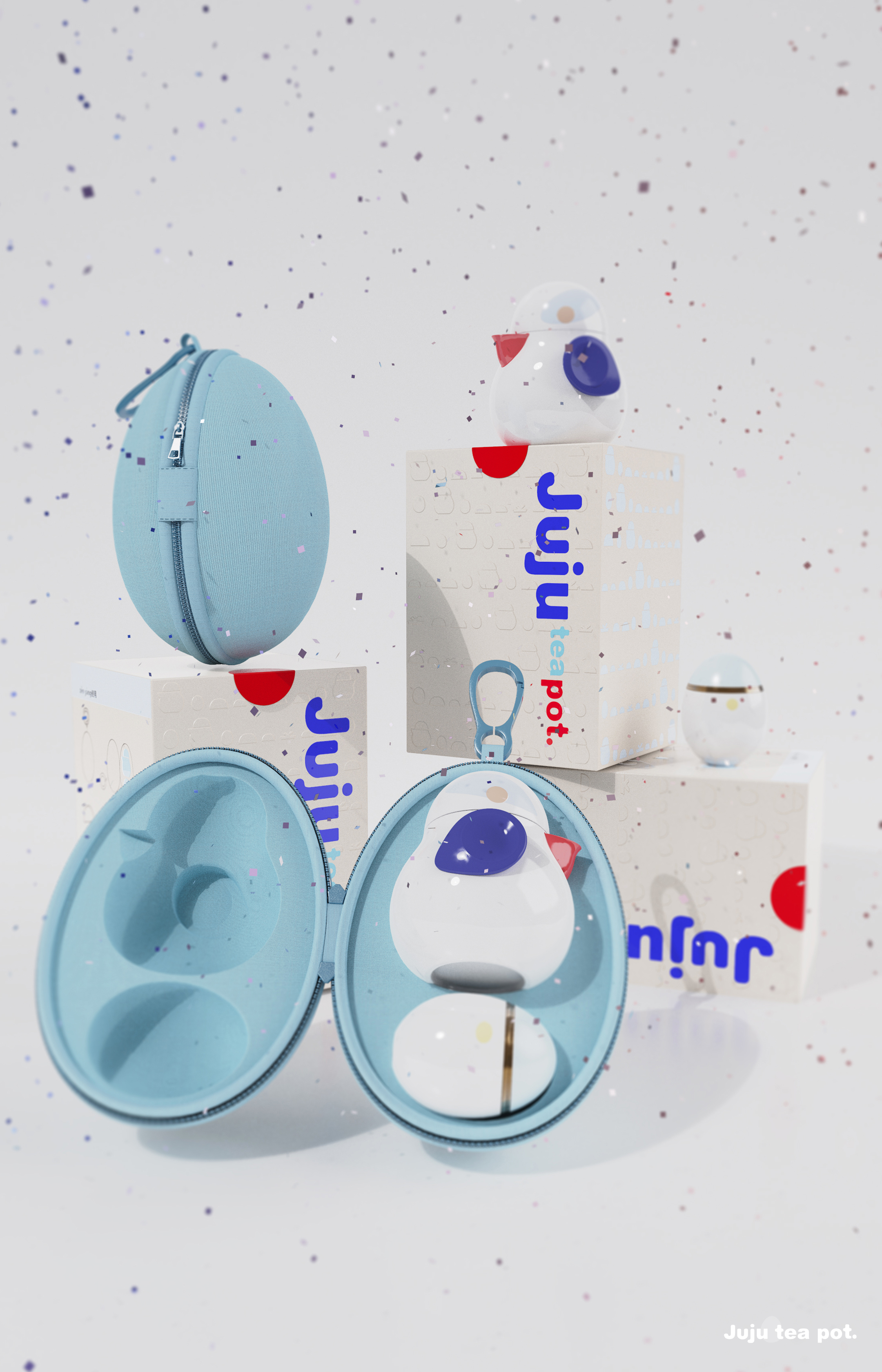 product design，industrial design，Tea set design，Portable teapot，