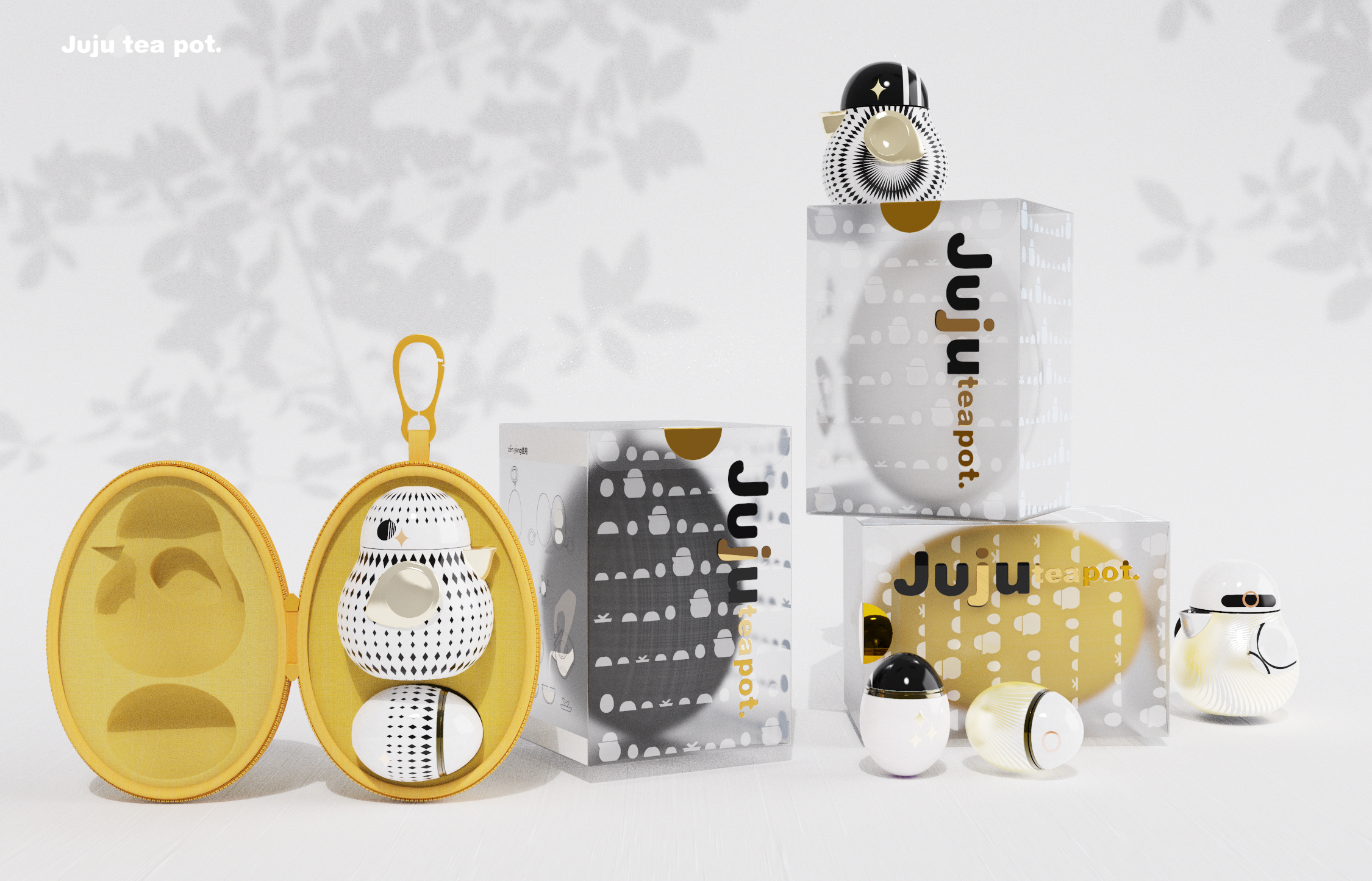 product design，industrial design，Tea set design，Portable teapot，