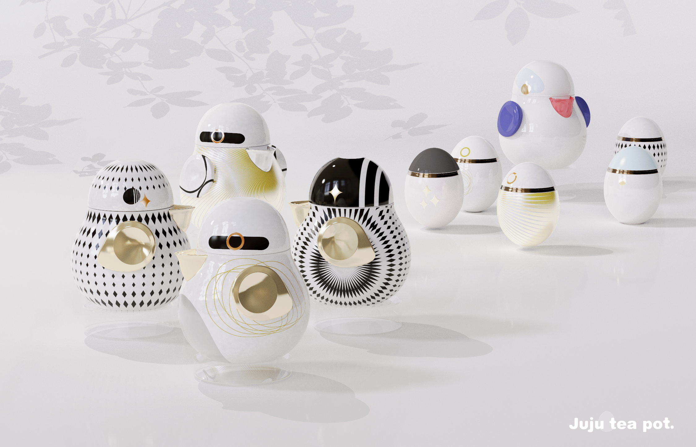 product design，industrial design，Tea set design，Portable teapot，