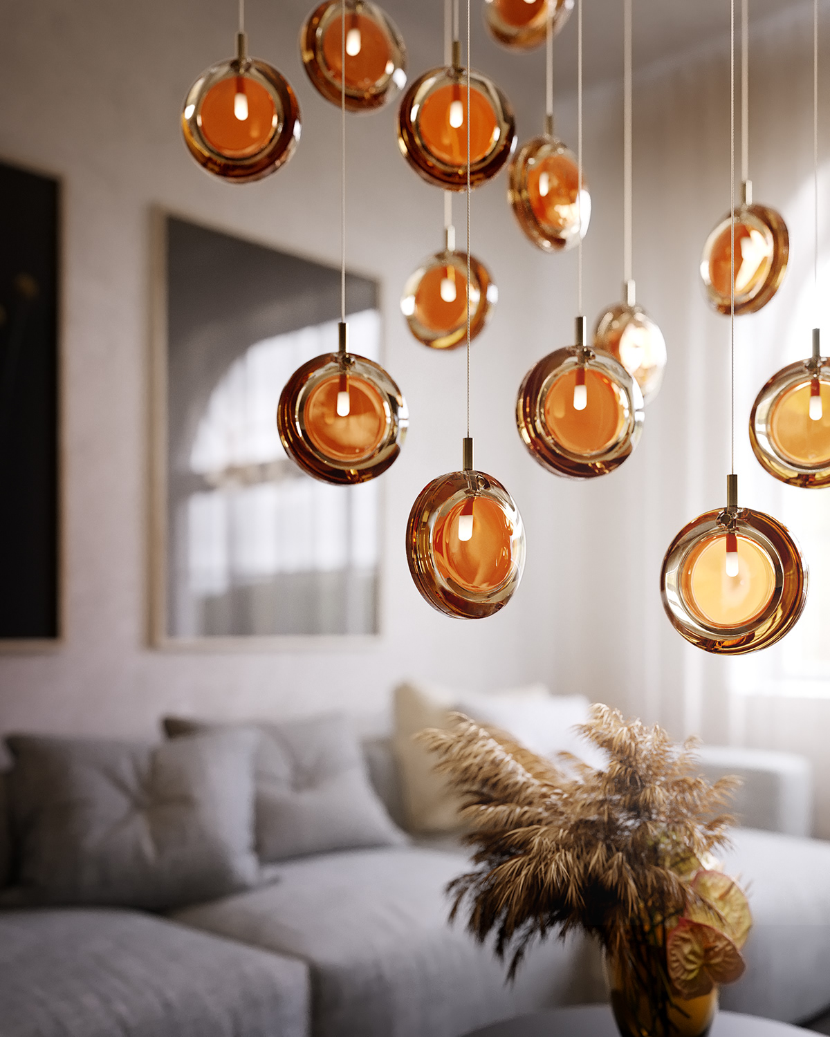 BOMMA，Home Furnishing，Cinema 4D，lamps and lanterns，Lens Amber & Smoke，