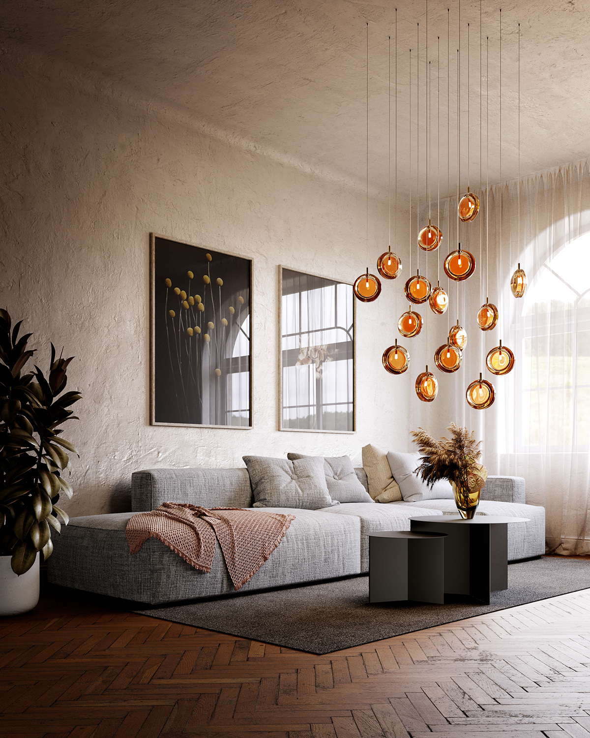 BOMMA，Home Furnishing，Cinema 4D，lamps and lanterns，Lens Amber & Smoke，