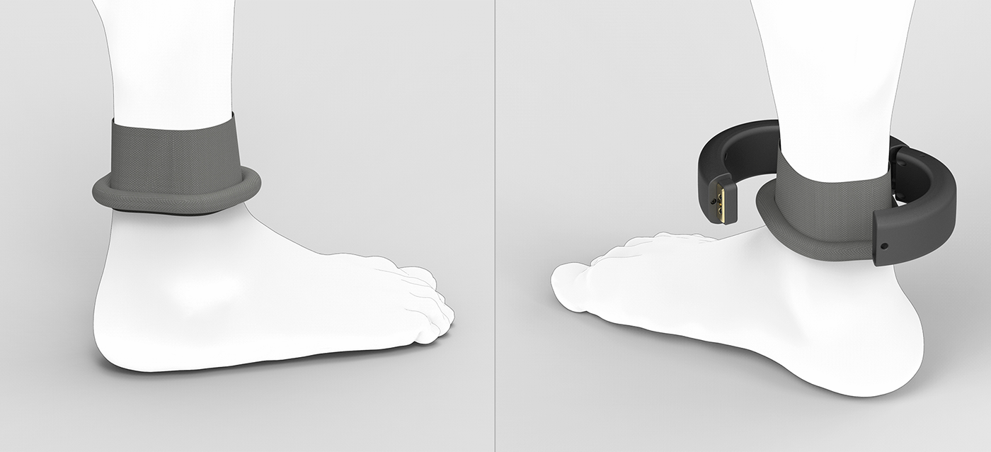 Ankle electronic Bracelet，GPS tracking，Fast charging，