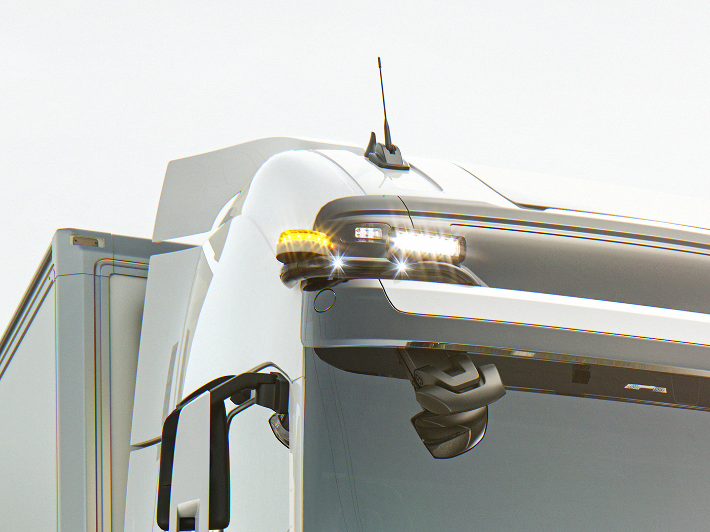 truck，cgi，Volvo，parts，Lamp pole，