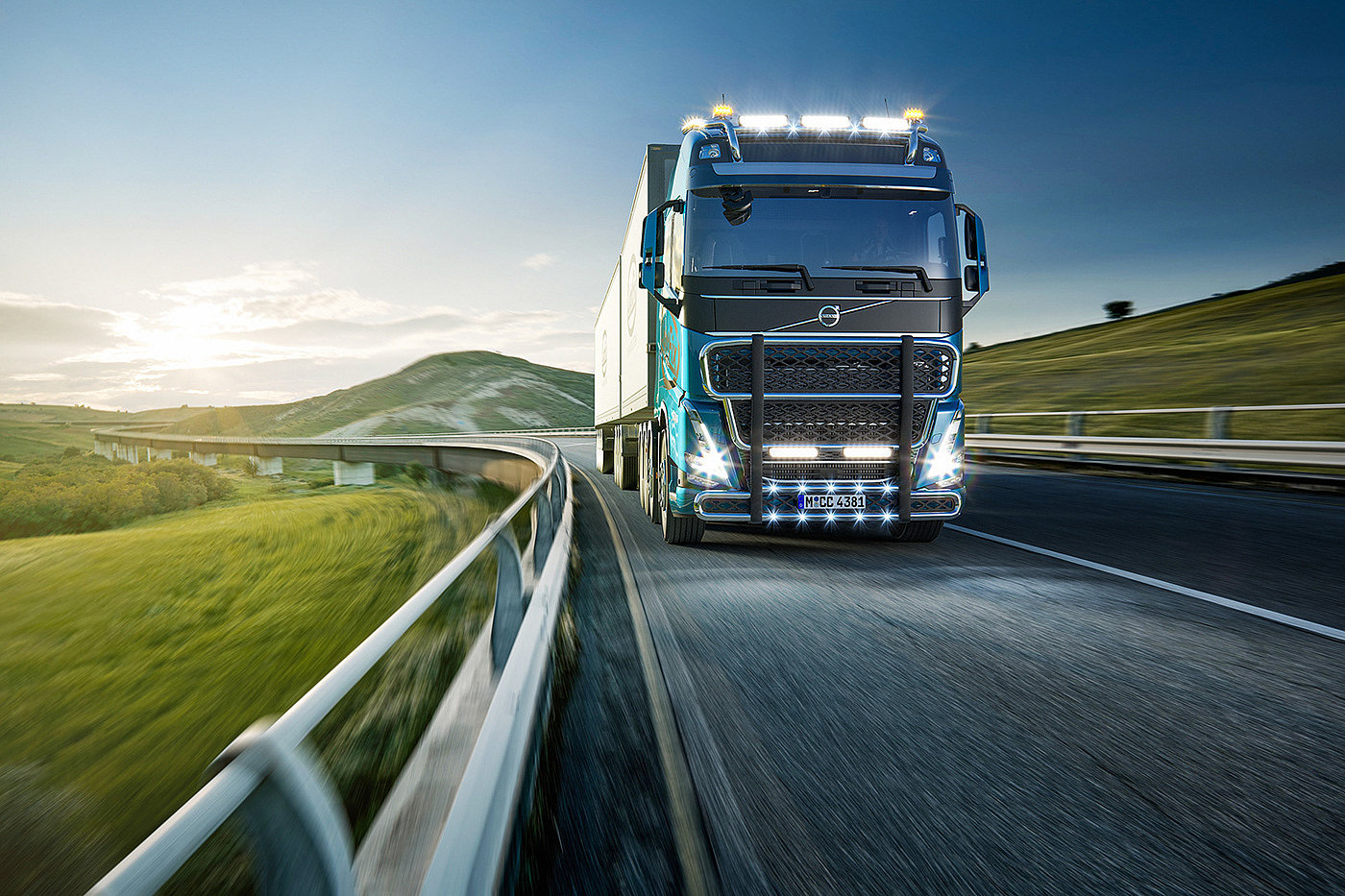 truck，cgi，Volvo，parts，Lamp pole，