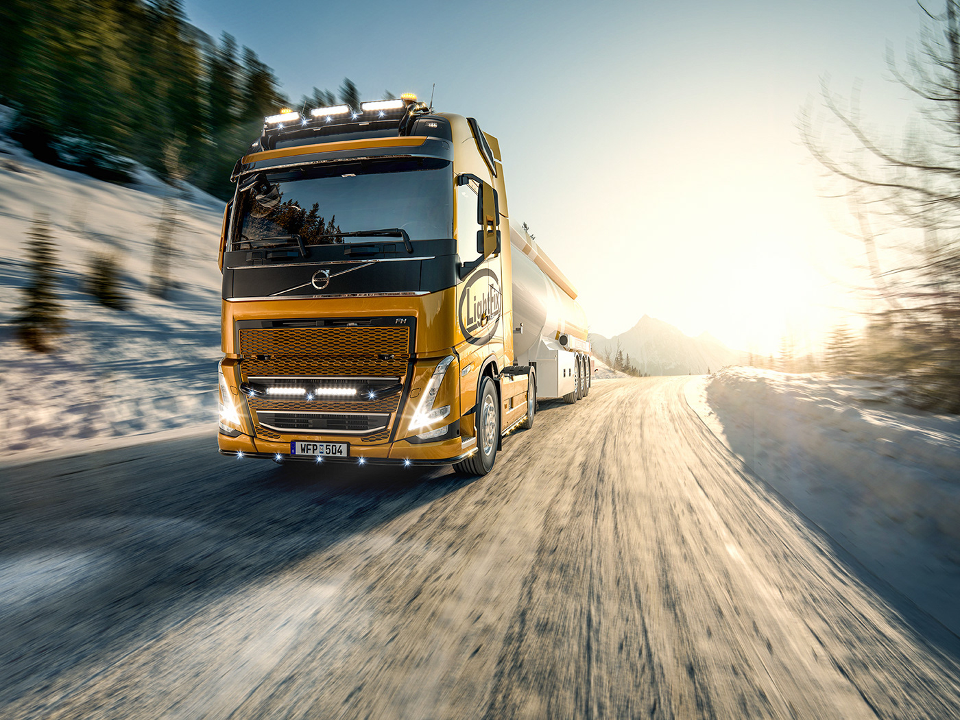 truck，cgi，Volvo，parts，Lamp pole，