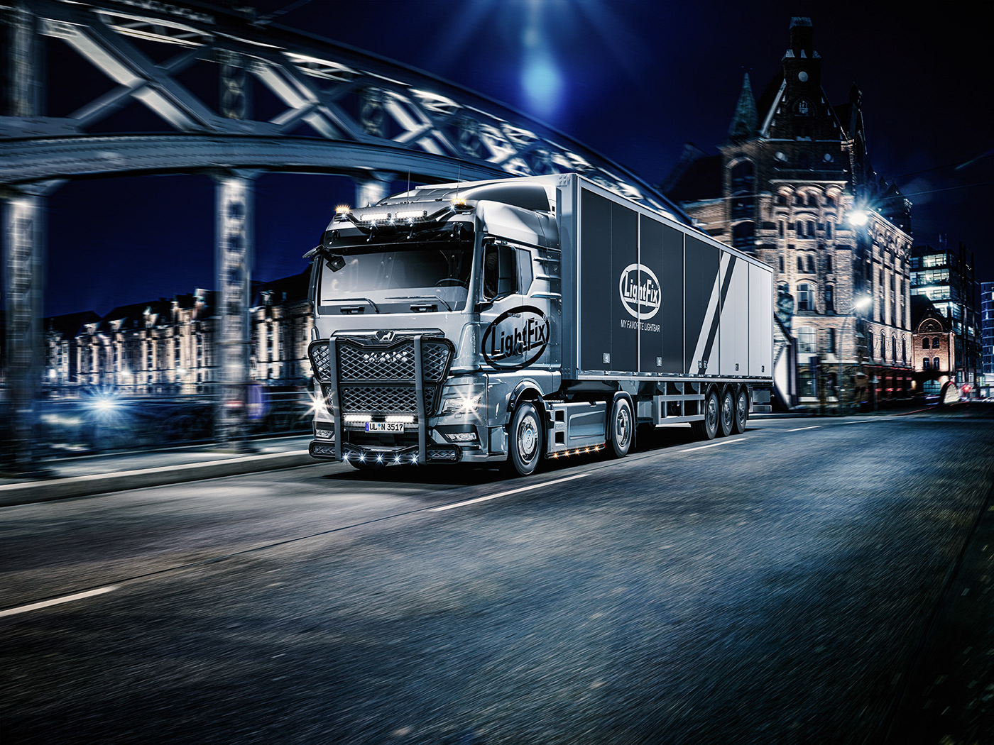 truck，cgi，Volvo，parts，Lamp pole，