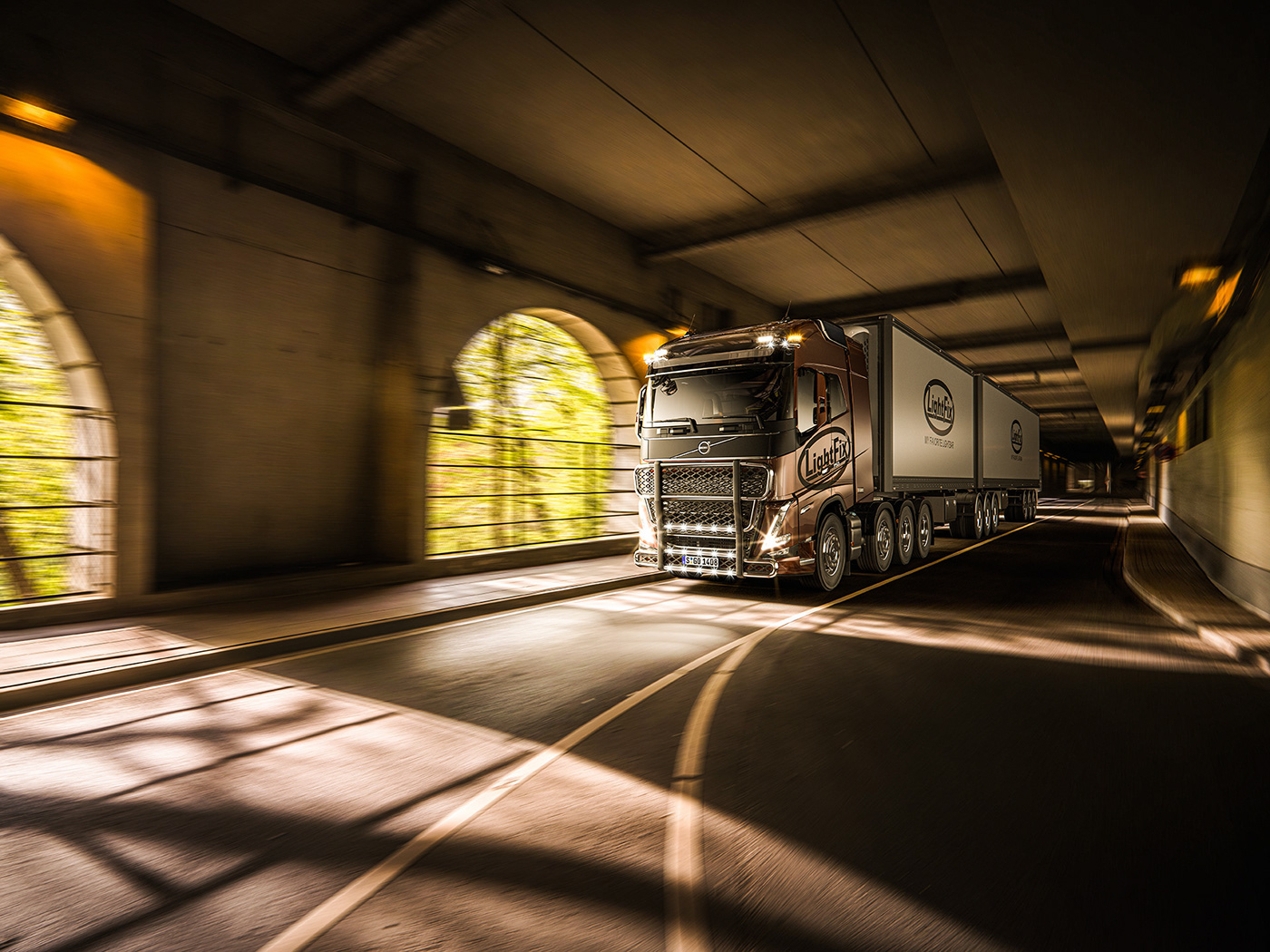 truck，cgi，Volvo，parts，Lamp pole，