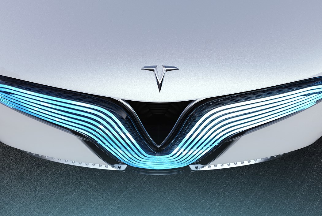 tesla，New design，front panel，dissipate heat，