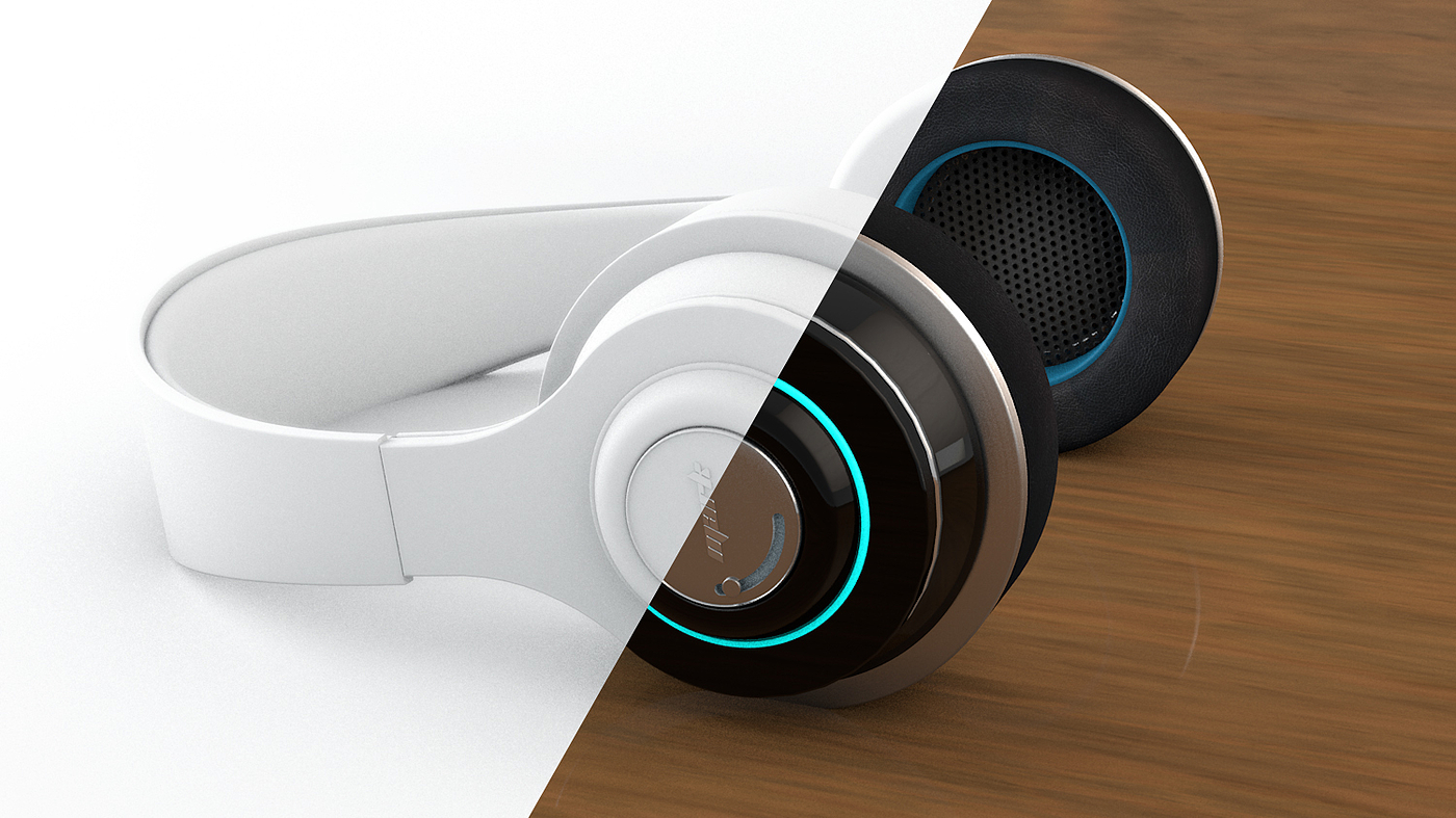 gorgeous，Headset Bluetooth headset，3D modeling，Render，