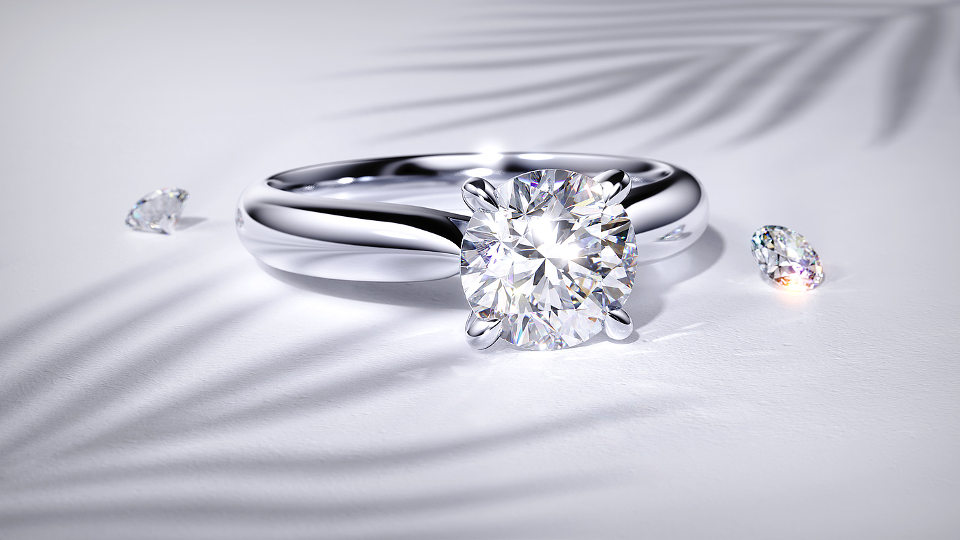 Jewelry rendering，keyshot，octane，Diamonds，Caibao，Jewelry design，