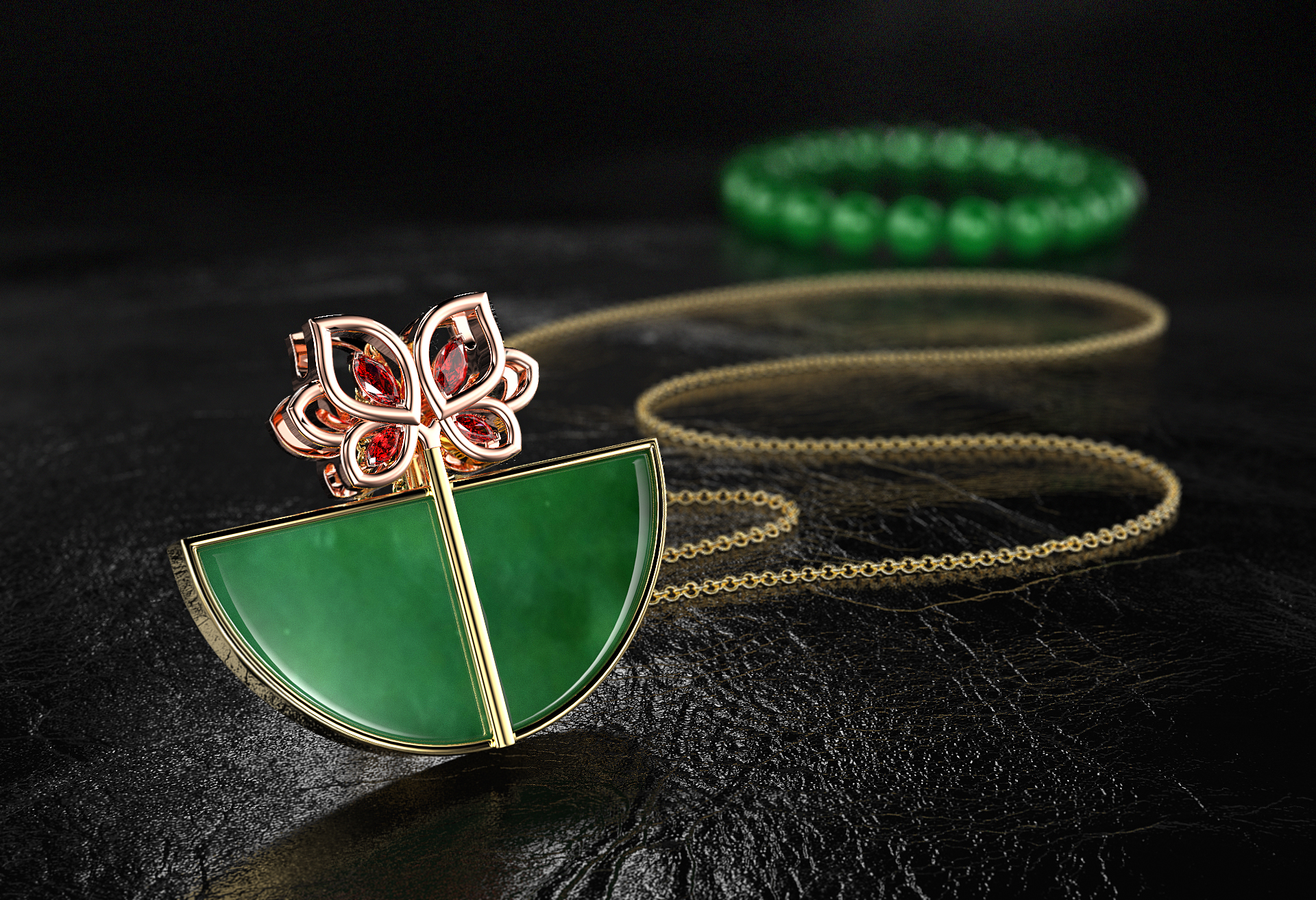 Jewelry rendering，keyshot，octane，Diamonds，Caibao，Jewelry design，