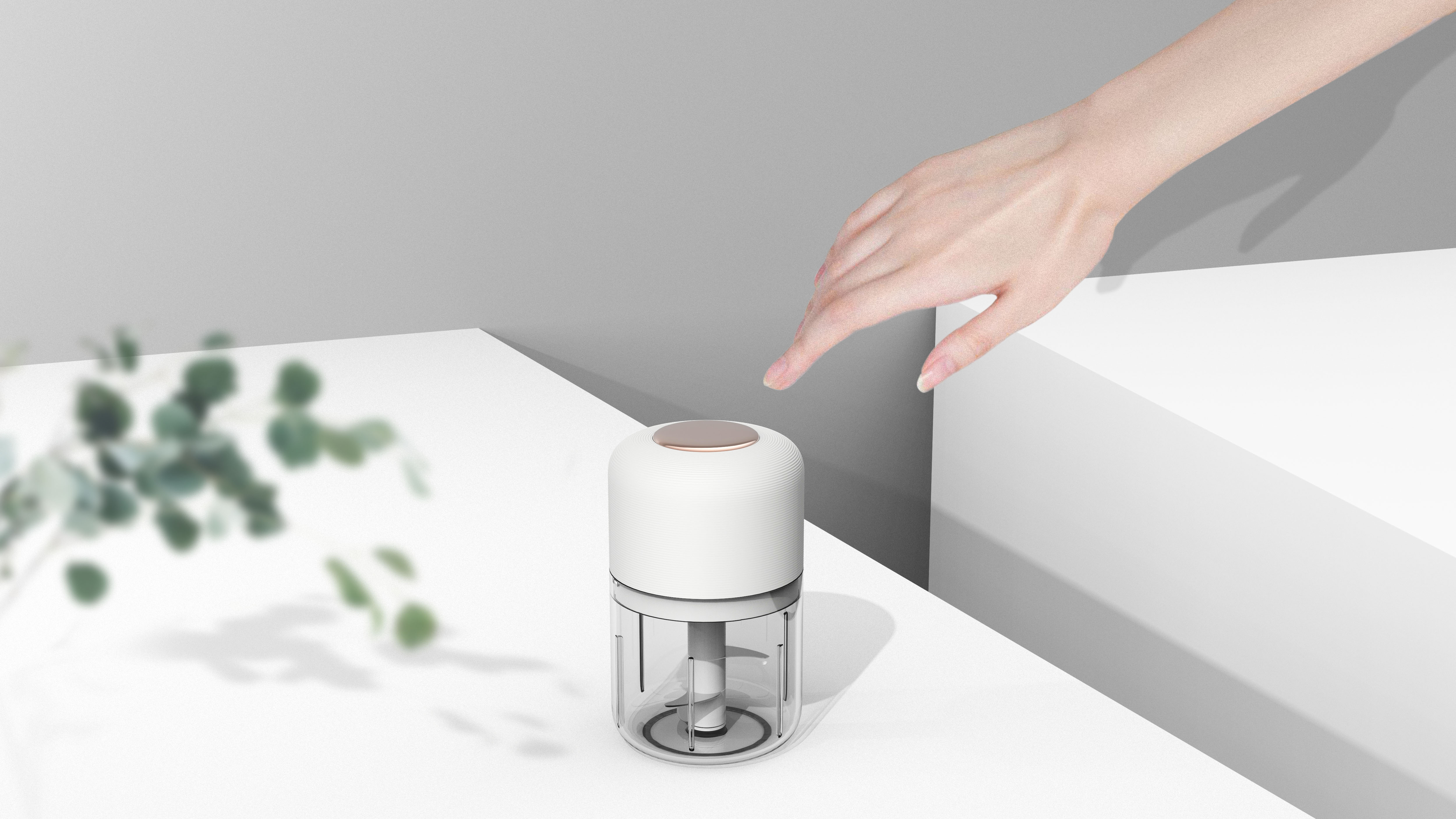 Garlic pounder，small home appliances，Electric garlic vibrator，glass，