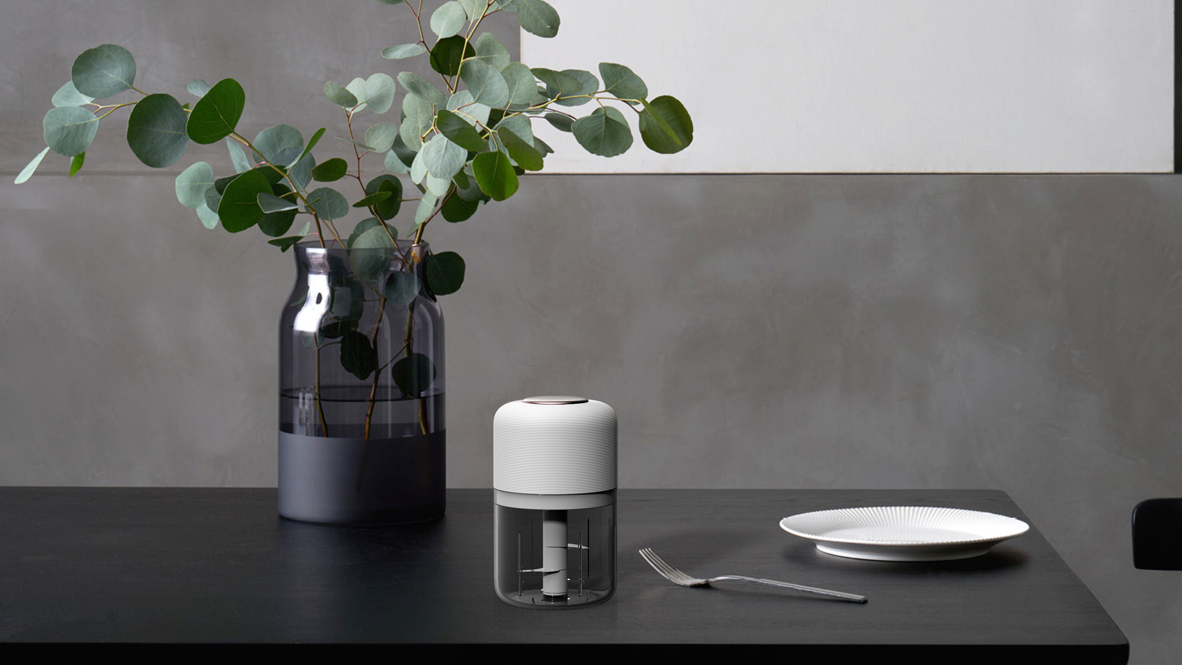 Garlic pounder，small home appliances，Electric garlic vibrator，glass，