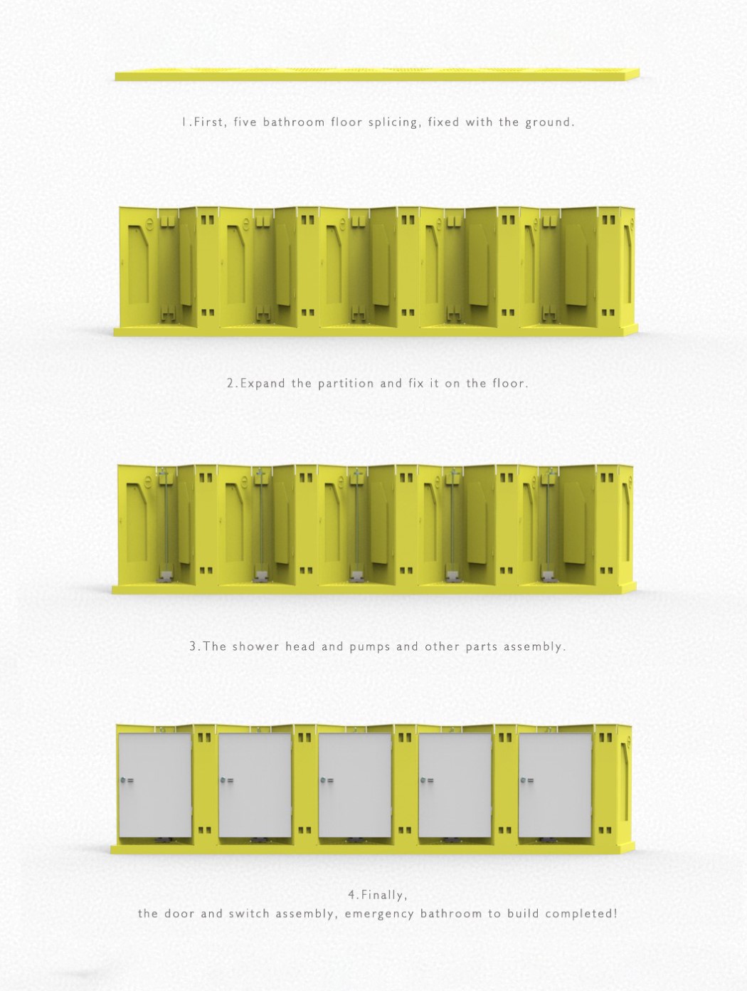 Shower Room，Foldable，refugee，convenient，