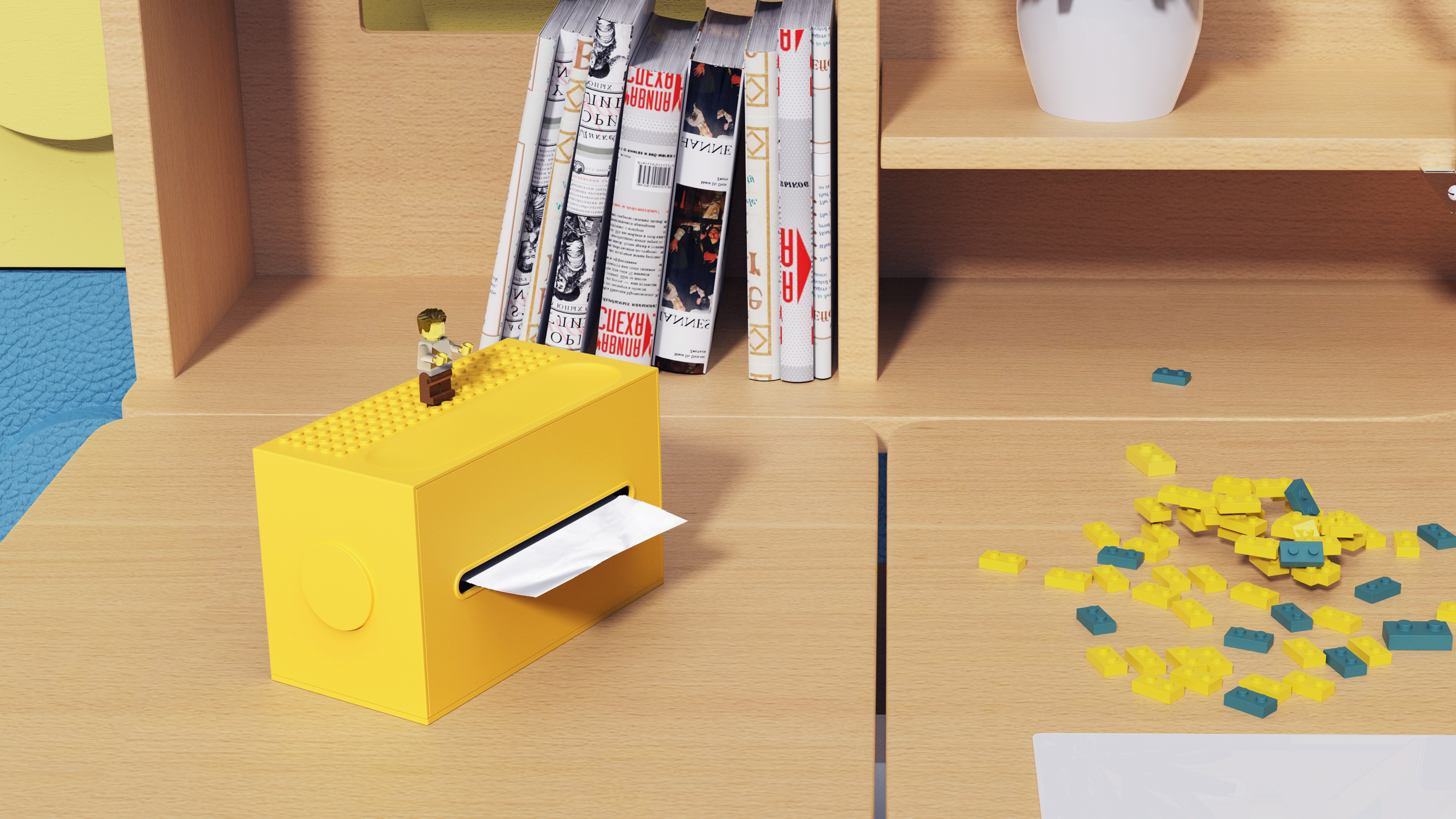 Building blocks，Splicing，Children's tissue box，Tissue box，